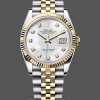 Replica Rolex Datejust 126233 White MOP Diamond Dial Fluted Bezel 36MM Unisex Replica Uhr Hochwertige Unisex Replica Uhr online kaufen