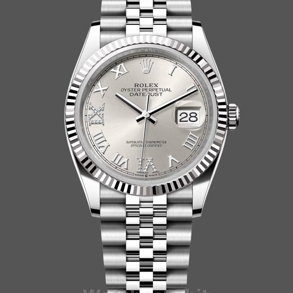 Replica Rolex Datejust 126234 0029 Silber Diamant Römische Zifferblatt 36MM Damen Uhr Hochwertige Unisex Replica Uhr online kaufen