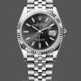 Replica Rolex Datejust 126234 Fluted Bezel Black Index Dial 36MM Unisex Replica Uhr
