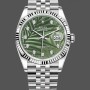 Replica Rolex Datejust 126234 Olive Green Palm Motif Dial 36MM Unisex Replica Uhr