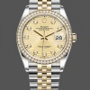 Replica Rolex Datejust 126283RBR 0031 Champagner Fluted Motif 36mm Zifferblatt Edle Materialien