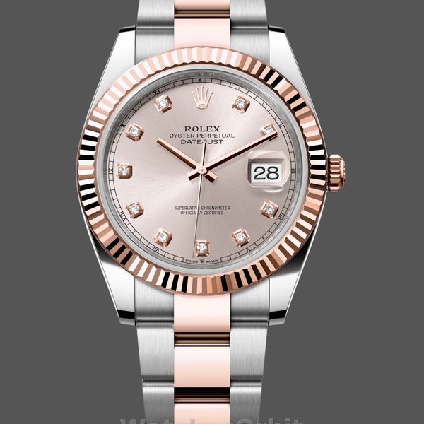 Replica Rolex Datejust 126331 0007 Sundust Diamond Oyster 41mm Stahl und Everose Gold Uhr Sportliches Design