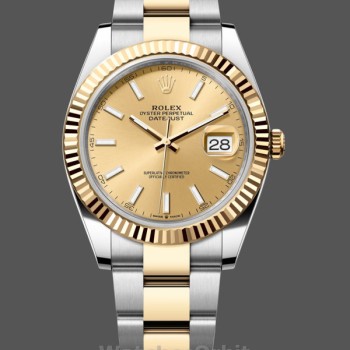 Replica Rolex Datejust 126333 0009 Champagner Index Oyster 41mm Two Tone Steel