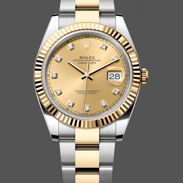Replica Rolex Datejust 126333 0011 Champagner Diamant Oyster 41mm Two Tone Steel Perfekte Replik