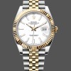Replica Rolex Datejust 126333 0016 White Index Jubilee 41mm Two Tone Steel Stilvolles Accessoire