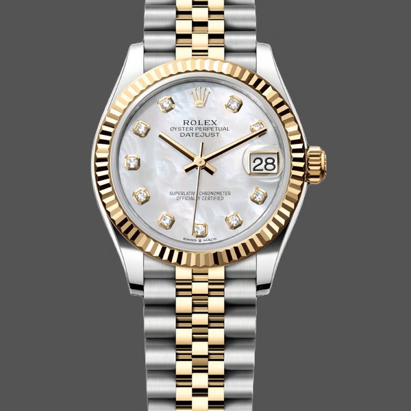 Replica Rolex Datejust 126333 0018 41mm White Mother of Pearl Diamond Dial Herrenuhr Sammlerstück