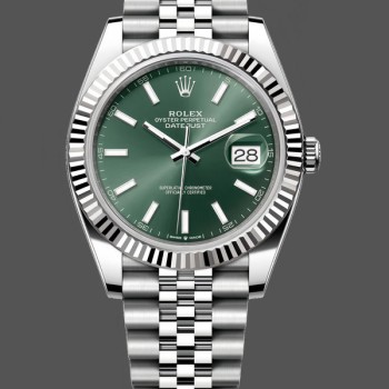 Replica Rolex Datejust 126334 0028 41 Oystersteel und Weißgold Herrenuhr