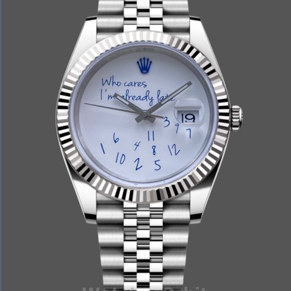 Replica Rolex Datejust 126334 41mm Who Cares Zifferblatt Sportliches Design