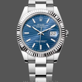 Replica Rolex Datejust 126334 Fluted Bezel Blue Fluted-motif Dial 41MM Herren Replica Uhr