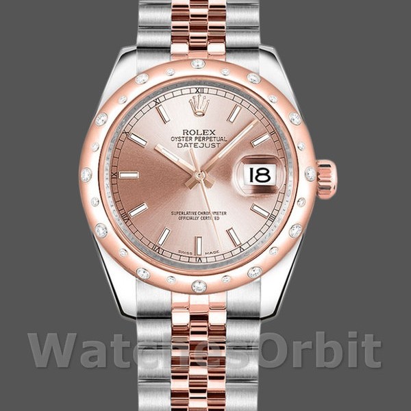 Replica Rolex Datejust 178341 Everose Gold Pink Baton Dial 31MM Lady Replica Uhr Exklusive Damen Replica Uhr kaufen