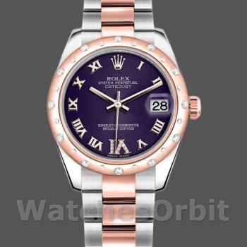 Replica Rolex Datejust 178341 Purple Roman Numeral Dial 31MM Lady Replica Uhr