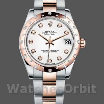 Replica Rolex Datejust 178341 White Mother of Pearl Diamonds Dial 31MM Lady Replica Uhr