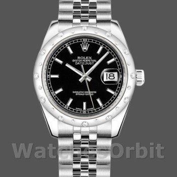 Replica Rolex Datejust 178344 Black Dial Stainless Steel 31MM Lady Replica Uhr