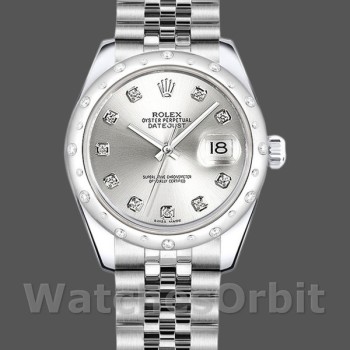 Replica Rolex Datejust 178344 Edelstahl Silber Diamant Zifferblatt 31MM Lady Replica Uhr