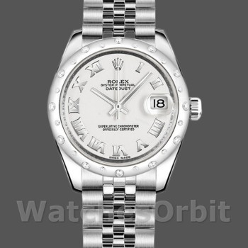 Replica Rolex Datejust 178344 Edelstahl Weißes römisches Zifferblatt 31MM Lady Replica Uhr