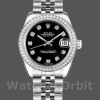 Replica Rolex Datejust 178384 Diamond Bezel Black Diamond Dial 31MM Lady Replica Uhr Exklusive Damen Replica Uhr kaufen