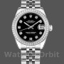 Replica Rolex Datejust 178384 Diamond Bezel Black Diamond Dial 31MM Lady Replica Uhr