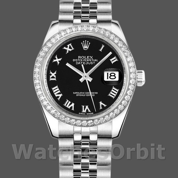 Replica Rolex Datejust 178384 Edelstahl Schwarz Römisches Zifferblatt 31MM Lady Replica Uhr Exklusive Damen Replica Uhr kaufen