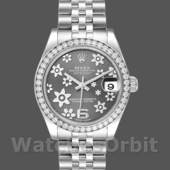 Replica Rolex Datejust 178384 Edelstahl Floral Dial Diamond 31MM Lady Replica Uhr