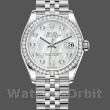Replica Rolex Datejust 178384 White Mother Of Pearl Diamonds Dial 31MM Lady Replica Uhr