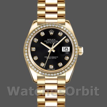 Replica Rolex Datejust 179138 Black diamond Dial 26MM Lady Replica Uhr