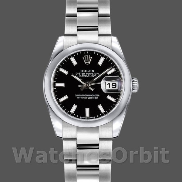 Replica Rolex Datejust 179160 Black Index Dial Domed Bezel 26MM Lady Replica Uhr Exklusive Damen Replica Uhr kaufen