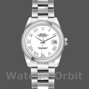 Replica Rolex Datejust 179160 Oyster Bracelet White Roman Dial 26MM Lady Replica Uhr