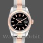 Replica Rolex Datejust 179161 Edelstahl und Everose Gold Schwarzes Index-Zifferblatt 26MM Lady Replica Uhr