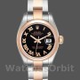 Replica Rolex Datejust 179161 Edelstahl und Everose Gold Schwarzes Römisches Zifferblatt 26MM Lady Replica Uhr