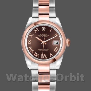 Replica Rolex Datejust 179161 Edelstahl und Everose Gold Chocolate Brown Dial 26MM Lady Replica Uhr
