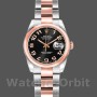 Replica Rolex Datejust 179161 Edelstahl und Everose Gold Konzentrischer Kreis Schwarzes Zifferblatt 26MM Lady Replica Uhr