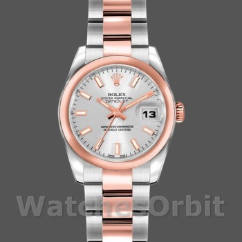 Replica Rolex Datejust 179161 Edelstahl und Everose Gold Silber Index Zifferblatt 26MM Lady Replica Uhr