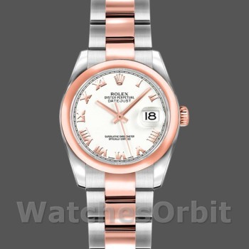 Replica Rolex Datejust 179161 Edelstahl und Everose Gold Weißes Römisches Zifferblatt 26MM Lady Replica Uhr