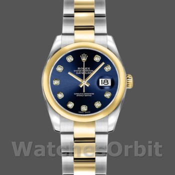 Replica Rolex Datejust 179163 Blue Diamond Dial Domed Dezel 26MM Lady Replica Uhr
