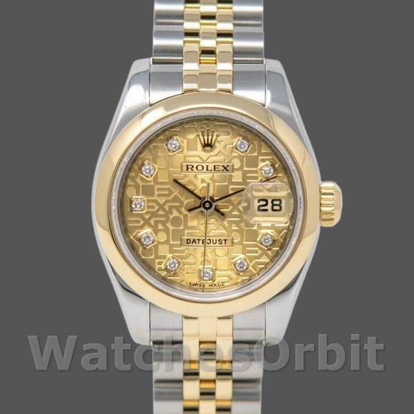 Replica Rolex Datejust 179163 Champagne Jubilee Diamond Dial Domed Bezel 26MM Lady Replica Uhr Exklusive Damen Replica Uhr kaufen