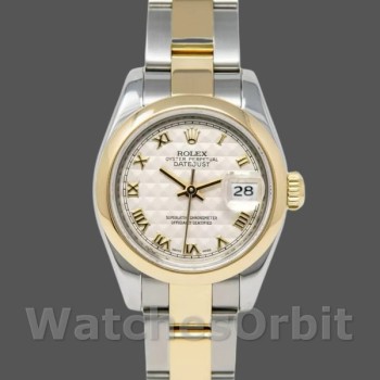 Replica Rolex Datejust 179163 Smooth Bezel Pyramid Ivory Dial 26MM Lady Replica Uhr