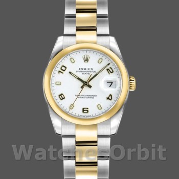 Replica Rolex Datejust 179163 Weißes Arabisches Zifferblatt Domed Dezel 26MM Lady Replica Uhr