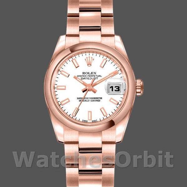 Replica Rolex Datejust 179165 Everose Gold White Index Dial 26MM Lady Replica Uhr Exklusive Damen Replica Uhr kaufen