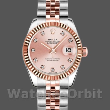 Replica Rolex Datejust 179171 Pink Diamond Dial Fluted Bezel 26MM Lady Replica Uhr