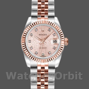 Replica Rolex Datejust 179171 Pink Jubilee Dial Fluted Bezel 26MM Lady Replica Uhr