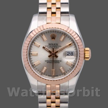 Replica Rolex Datejust 179171 Silber Zifferblatt Geriffelte Lünette 26MM Lady Replica Uhr
