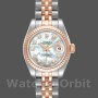Replica Rolex Datejust 179171 White MOP Diamond Dial Fluted Bezel 26MM Lady Replica Uhr
