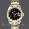Replica Rolex Datejust 179173 Black Dial Fluted Bezel 26MM Lady Replica Uhr Exklusive Damen Replica Uhr kaufen