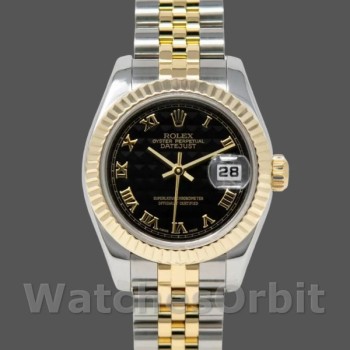 Replica Rolex Datejust 179173 Black Dial Fluted Bezel 26MM Lady Replica Uhr