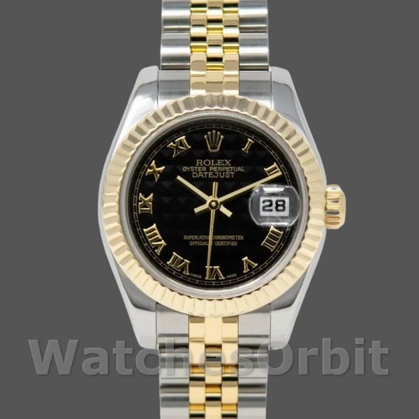 Replica Rolex Datejust 179173 Black Dial Fluted Bezel 26MM Lady Replica Uhr Exklusive Damen Replica Uhr kaufen