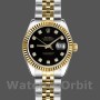Replica Rolex Datejust 179173 Black Diamond Dial Fluted Bezel 26MM Lady Replica Uhr