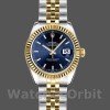 Replica Rolex Datejust 179173 Blue Index Dial Fluted Bezel 26MM Lady Replica Uhr Exklusive Damen Replica Uhr kaufen