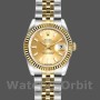 Replica Rolex Datejust 179173 Champagner Index Zifferblatt Geriffelte Lünette 26MM Lady Replica Uhr