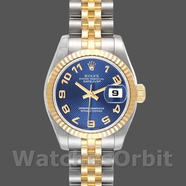 Replica Rolex Datejust 179173 Konzentrischer Kreisblaues Zifferblatt Geriffelte Lünette 26MM Lady Replica Uhr Exklusive Damen Replica Uhr kaufen