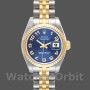 Replica Rolex Datejust 179173 Konzentrischer Kreisblaues Zifferblatt Geriffelte Lünette 26MM Lady Replica Uhr